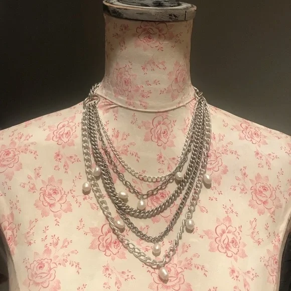 Stella & Dot Avery Chain Pearl Necklace - Picture 2 of 5